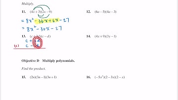 Elementary Algebra 5.5 Multiplication of Polynomials