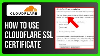 How to Use Cloudflare SSL Certificate