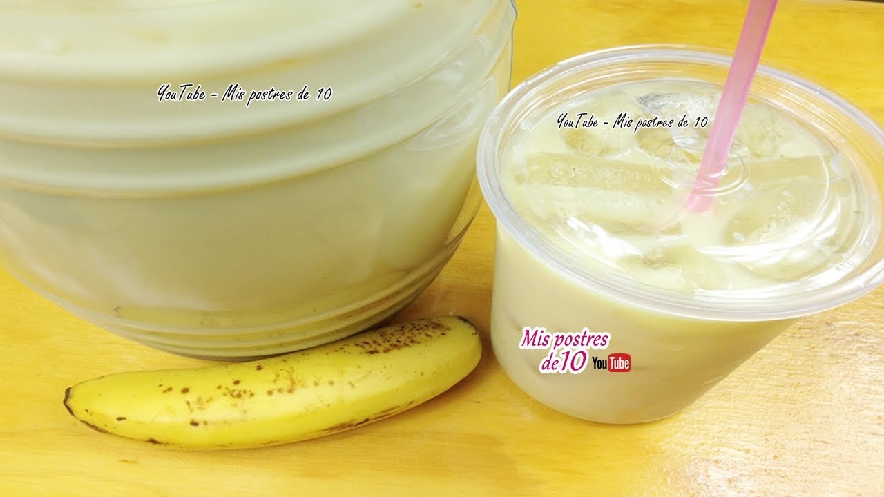 AGUA DE PLATANO / AGUA FRESCA FACIL Y RAPIDA - YouTube