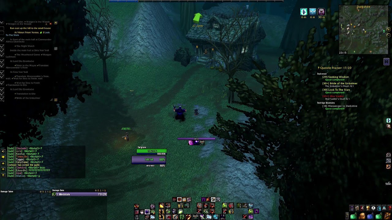 Mindst8 Live Stream - Drain Tanking Warlock [WoW Classic - HC Leveling]