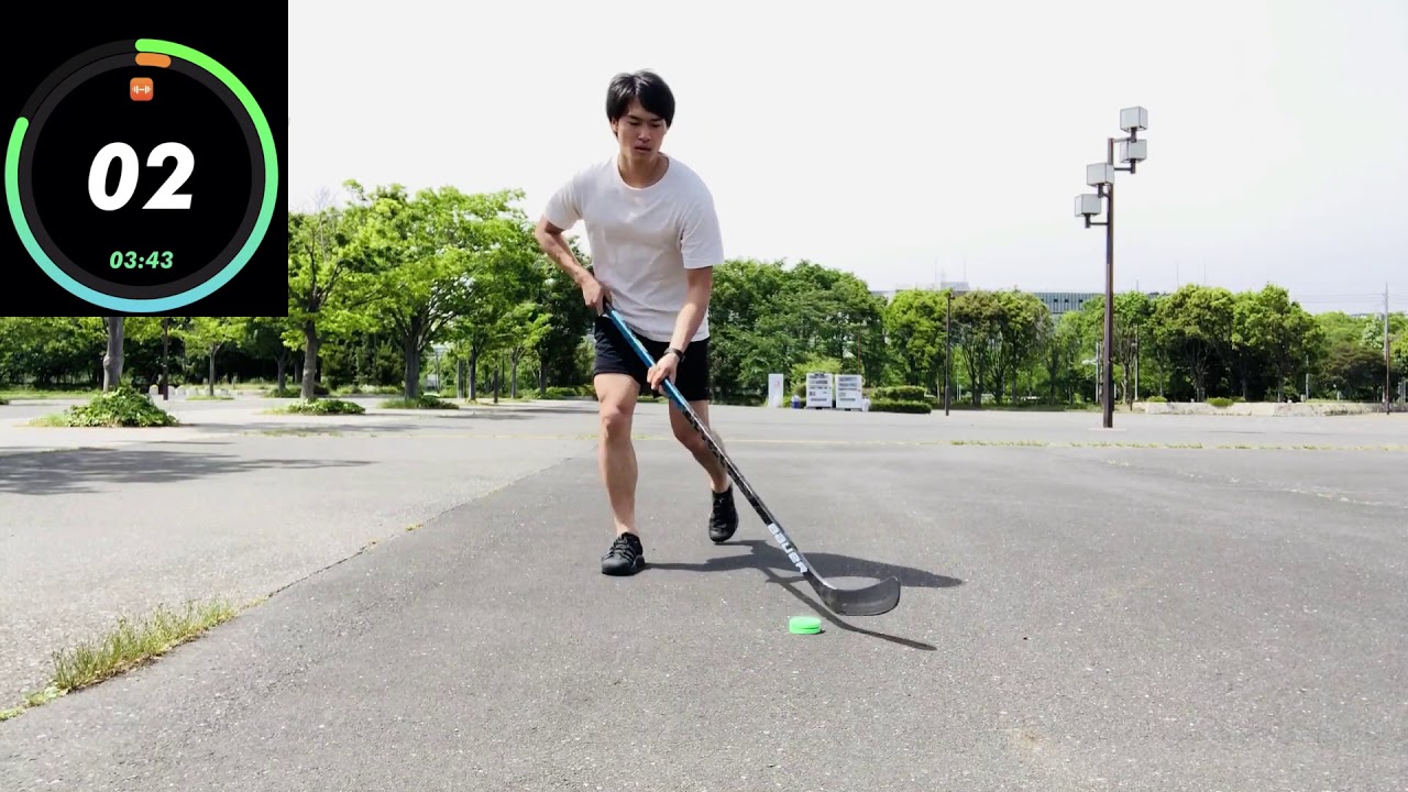 アイスホッケー】【DAY1】一緒にハンドリング練習/反復練習こそ  