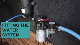 Connecting the water system in the campervan