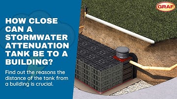 How close can a stormwater attenuation tank be to a building?