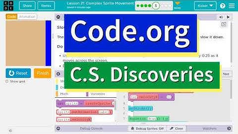 Code.org Lesson 22.4 Complex Sprite Movement | Tutorial with Answers | Unit 3 C.S. Discoveries