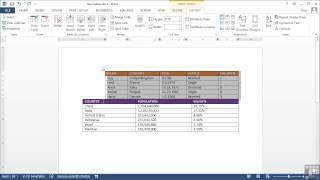 5.8 Aligning And Text Wrapping A Table In A Document