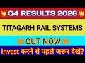 Titagarh Rail Systems Q4 Results 2026 🔴Titagarh Rail Result 🔴Titagarh Rail Systems Share Latest News