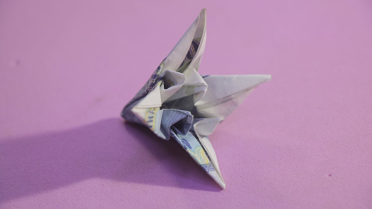Origami How to make a money paper flower lily easy... - youtube