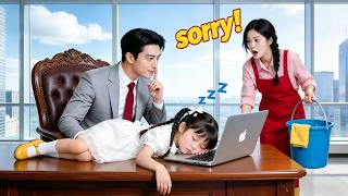 Cleaner's daughter sleeps on CEO's desk;  unaware he knows she's his. He takes them home & dotes！💫💫💓 Wealth