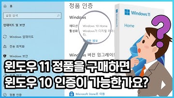 [윈도우 정품 구매 방법 4] 윈도우11 정품키로 윈도우 10 인증이 가능한지 확인해봤습니다.
