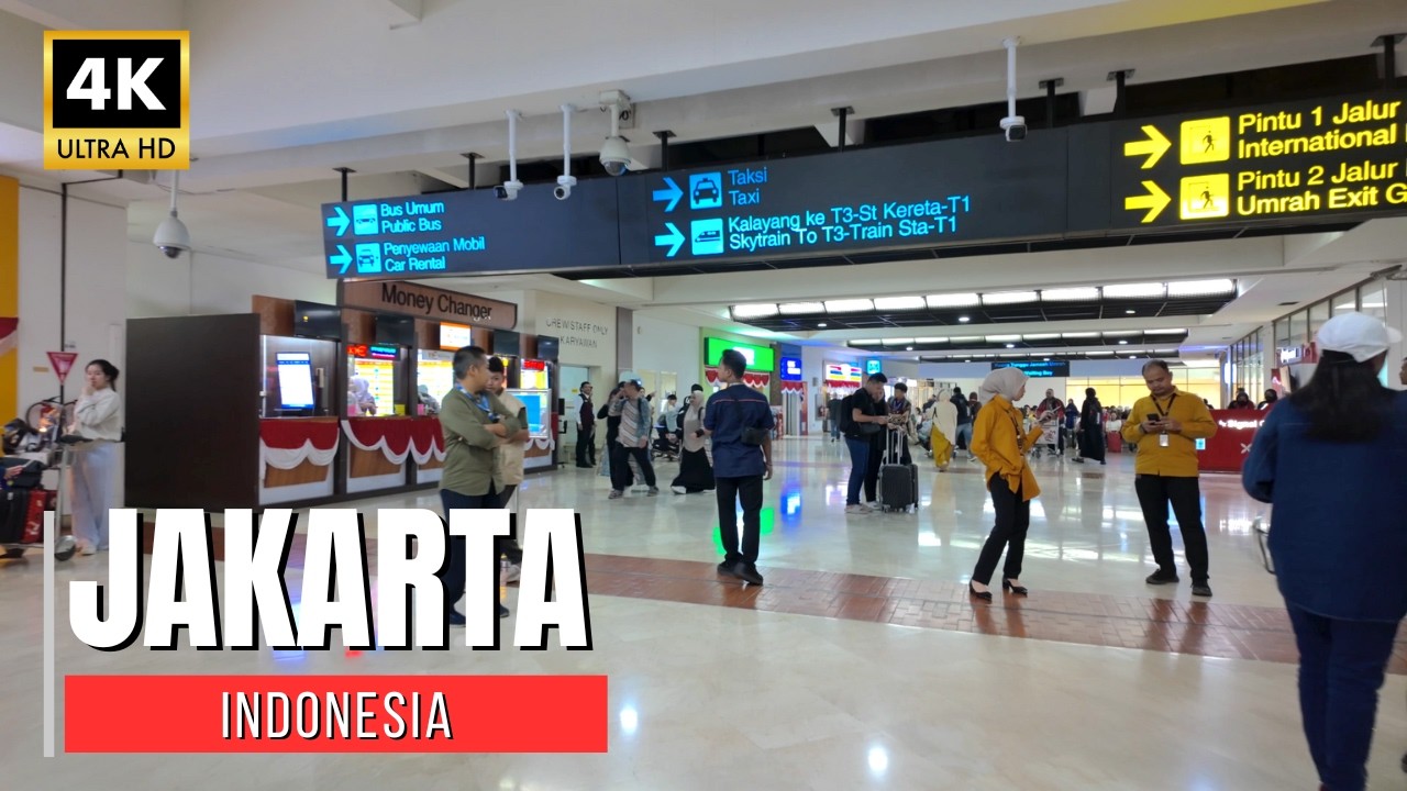【Indonesia Walk 4K】Soekarno Hatta International Airport to Duri Station by Train | Jakarta | 2025