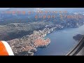 Landing at Dubrovnik airport DBV, Croatia