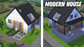 I was building a modern house with a functional attic | The Sims4