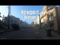 Newport, Oregon 2020 Morning Driving Video 4k Pacific Coastal City Travel