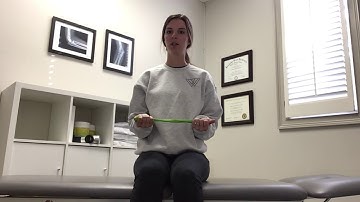 Seated Shoulder External Rotation with t-band resistance