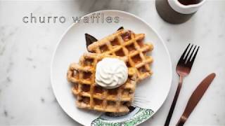 churro waffles | modest kitchen by marcella dilonardo