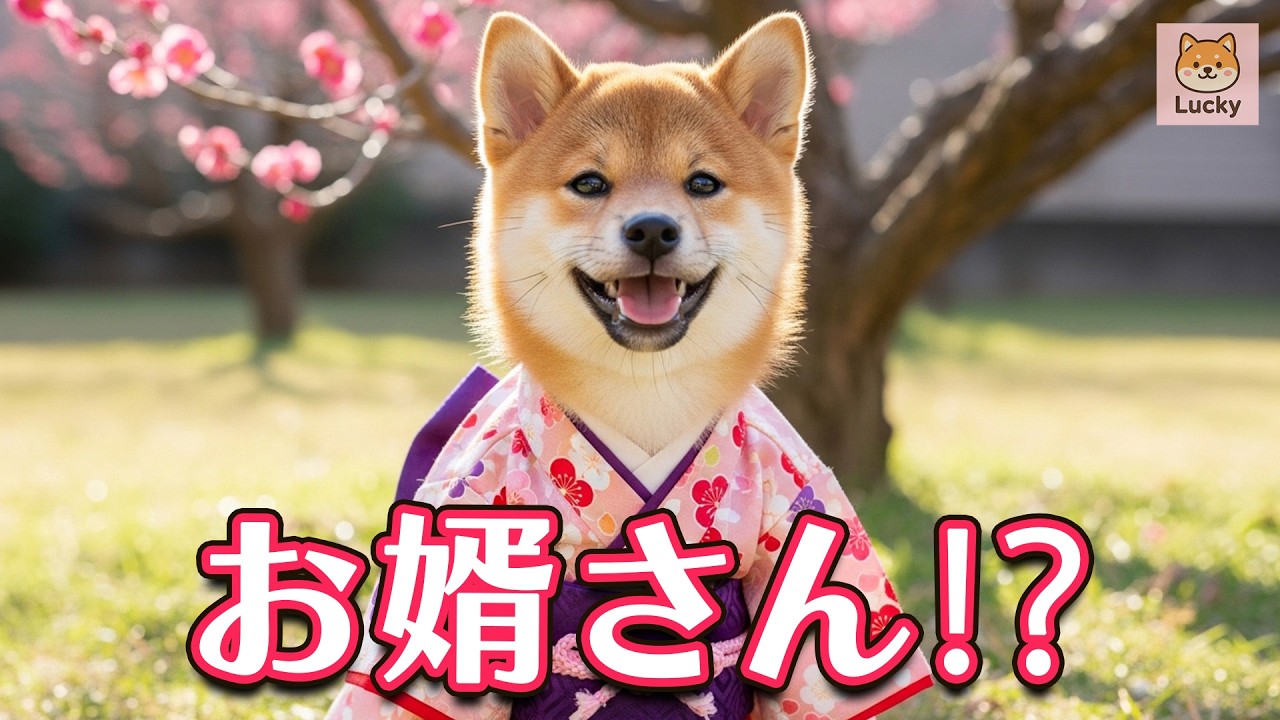 【柴犬ラッキー】子犬がひな祭りにお婿さん探し⁉ 🎎A Puppy Goes Looking for a Groom on Hinamatsuri?!