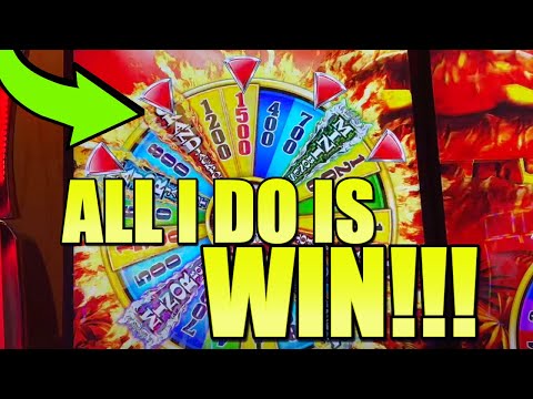 I LANDED A 5 POINTER ON THE PROGRESSIVE WHEEL FOR 2 JACKPOT HANDPAYS ON MAD MOUNTAIN!!!