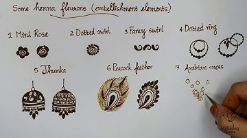 Henna class for beginners| part 6 | Henna Fleurons | Embellishment elements in Henna Mehndi Design