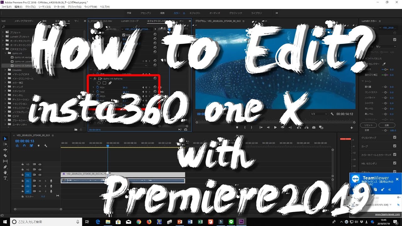 How To Edit insta 360 one X with Adobe Premiere Pro CC 2019 - YouTube