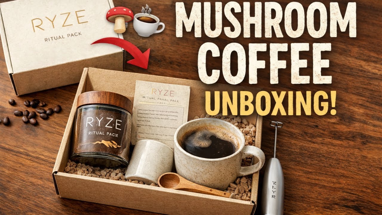 ☕ Ryze Mushroom Coffee Ritual Pack | Unboxing & First Impressions 🍄 ...