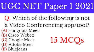(Mock TEST 72) Information & Communication Technology (ICT) 15 MCQs For NTA UGC NET Paper 1 2021