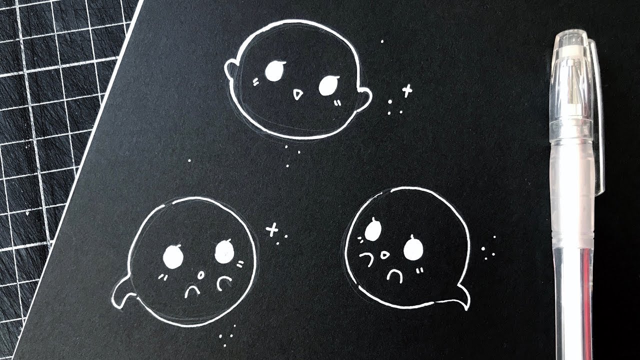 Are you up for the challenge? Drawing in reverse white gel pen on