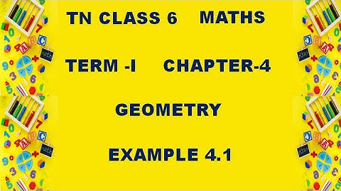 Class 6 Maths Chapter 4 | Geometry | Example 4.1 | 6th Maths chapter 4 geometry | Example 4.1