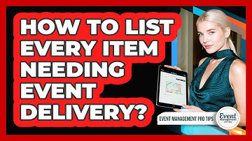 How To List Every Item Needing Event Delivery?