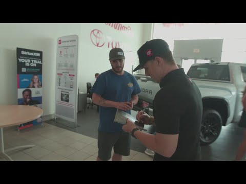 NASCAR driver Nemechek meets fans at Bommarito Toyota ahead of Enjoy Illinois 300