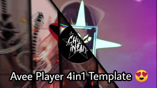 Avee Player 4in1 template | Nightcore , Maxbass & Trap Riot in one template