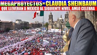 Amlo Celebra Al Escuchar Los Proyectos De Nacion 2024-2030 Que Anuncio La Draclaudia En El Zocalo