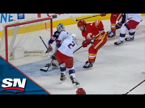 Andrew Peeke Bats In Puck Past Elvis Merzlikins For Own Goal