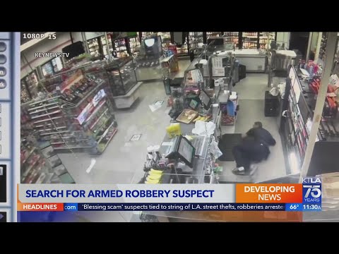 Police search for violent armed robbery suspect in Montclair 7-11