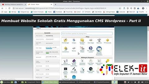 Membuat Website Sekolah Gratis Menggunakan CMS Wordpress - Part II