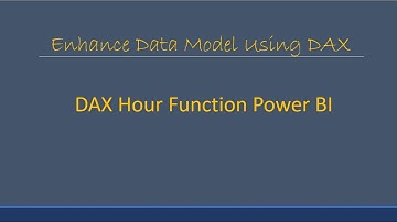 DAX Function  Find hour from a date power BI