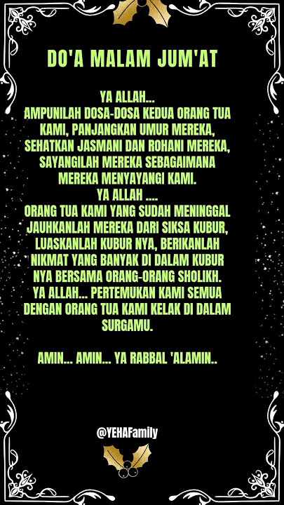 DO'A MALAM JUM'AT