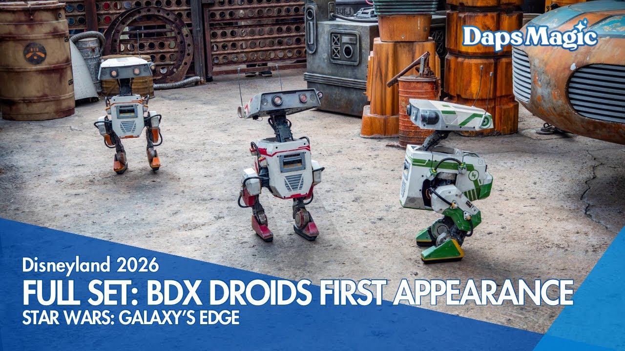 BDX Droids First Appearance at Star Wars: Galaxy’s Edge in 2026 | Disneyland Resort 4K 🌌🤖👣