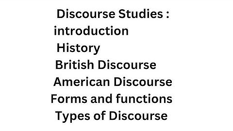 Discourse Studies ,Types,History #discourse #bsenglish#english #literature