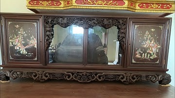 Em báo giá 13,5 tr bộ tủ chè khảm ốc.#tuchedep #tudep #truongky #phongthuy #tuche 