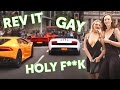 Reactions to a Lamborghini in London!