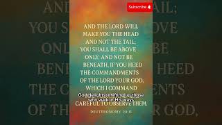 Deuteronomy 28:13 #bibleverse #prayer