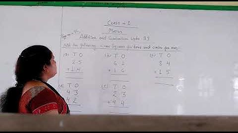 Class - 1    Maths    Addition and Subtraction upto 99 (Part - 2)