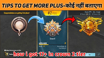 TIPS TO GET MORE PLUS IN CROWN TIER कोई नहीं बताएगा #2 with 4 kills 17+ 🔥 in crown 2 | anonYmous FPP