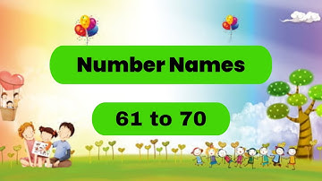 Number Names 61 to 70 | numbers with spelling
