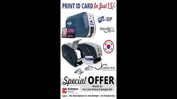 Smart Card Printer | IDP Solid 510D 310D | School College Staff ID Cards | Card Holder Lanyard
