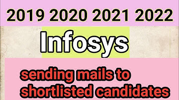 infosys update sending mail to shortlisted candidates /Infosys hiring update/#infosysrecruitment2021