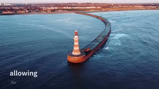 Roker Pier & Lighthouse Tunnel Entrance Sunderland Bespoke Concrete Drone Footage