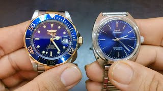 INVICTA Pro diver 8928 silver and gold with blue dial unboxing in INDIA🇮🇳.& dial compare with HMT. by Time With Tech Co. 944 views 2 years ago 5 minutes, 46 seconds