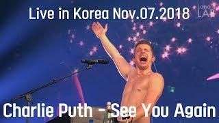 [HD]Charlie Puth - See You Again (Live in Voicenotes Tour @Seoul, Korea 2018)