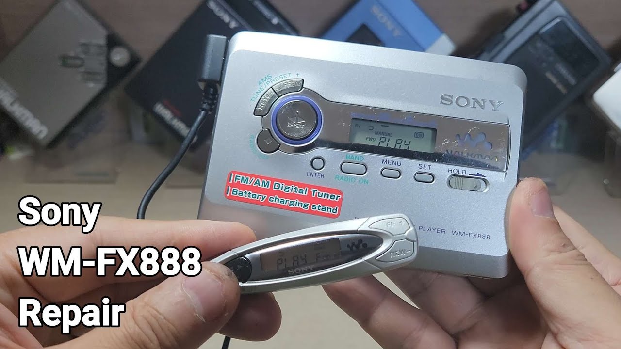 SONY WALKMAN 透明外装 真鍮製フライホイール WM-FX888 Sony WM-FX888 ▷ Walkman.land